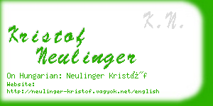 kristof neulinger business card